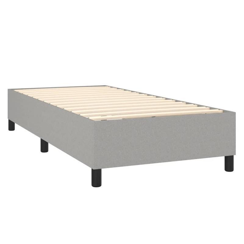 Bed frame without Mattress Grigio Chiaro 80x200cm Tissue Practical, removable, suitable for all seasons, Spacesaving Bed, Versatile Bedding, Stylish Bed Frame, Modern Bedroom, Easy Assembly, Lightweight Construction, Slatted