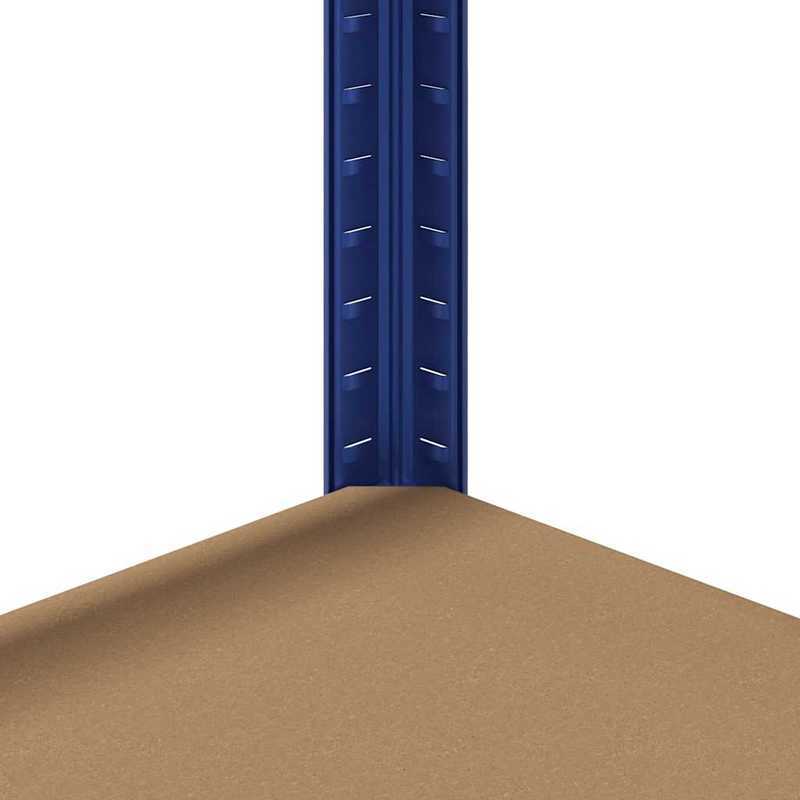 Opbergrek – Stellingkast – Opbergrek – Opbergkast – Rek – 5 Niveaus – Set Van 3 Blauw – Duurzaam Kunststof – Ruime Opbergruimte