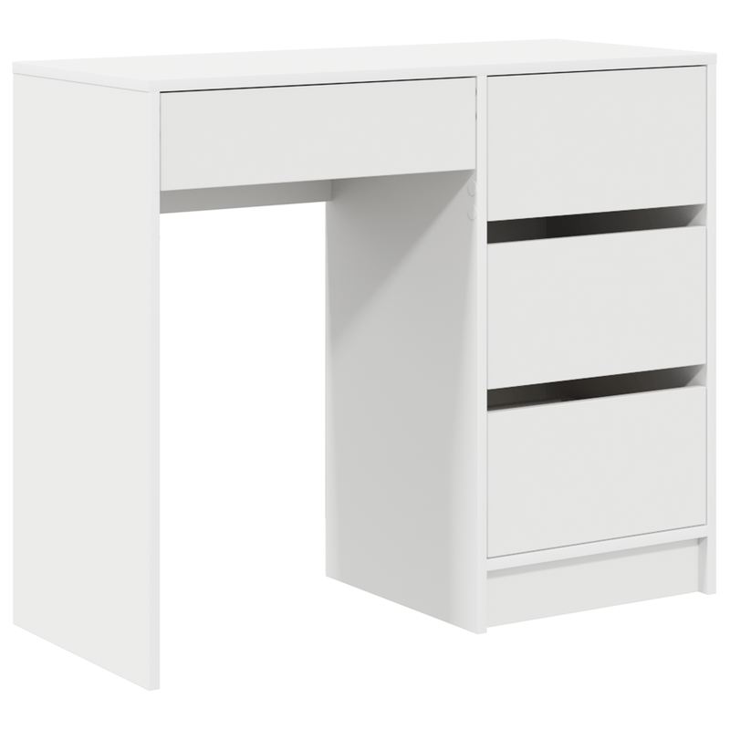 Bureau – Computertafel – Bureautafel – Werktafel – Schrijftafel – Wit Design – MDF & Hardhout – Met Lades en Opbergruimte