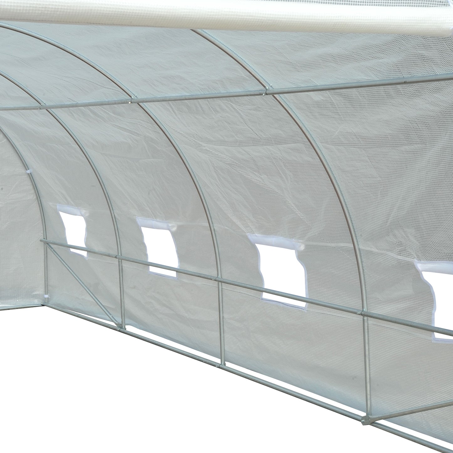 Kweekkas – Kas – Tuinkas – Plantentunnel – Broeikas – Groot 595x300x200 cm – Verstevigd Verzinkt Stalen Frame – UV-bestendige Transparante PE Folie