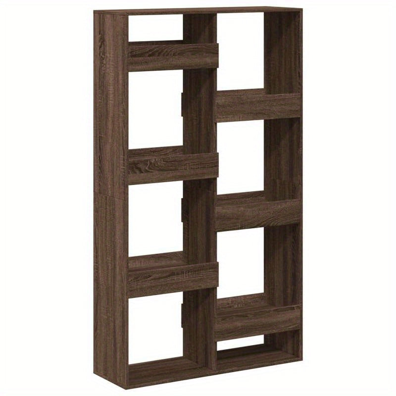 [Everyday Comfort] Sturdy Brown Oak Wood Bookcase with Multiple Shelves – 100x33x175cm, Smooth Finish, Ample Storage for Home or Office, Perfect for Living Rooms, Bedrooms, and Study Areas, Bedroom Bookcase | Modern Bookcas