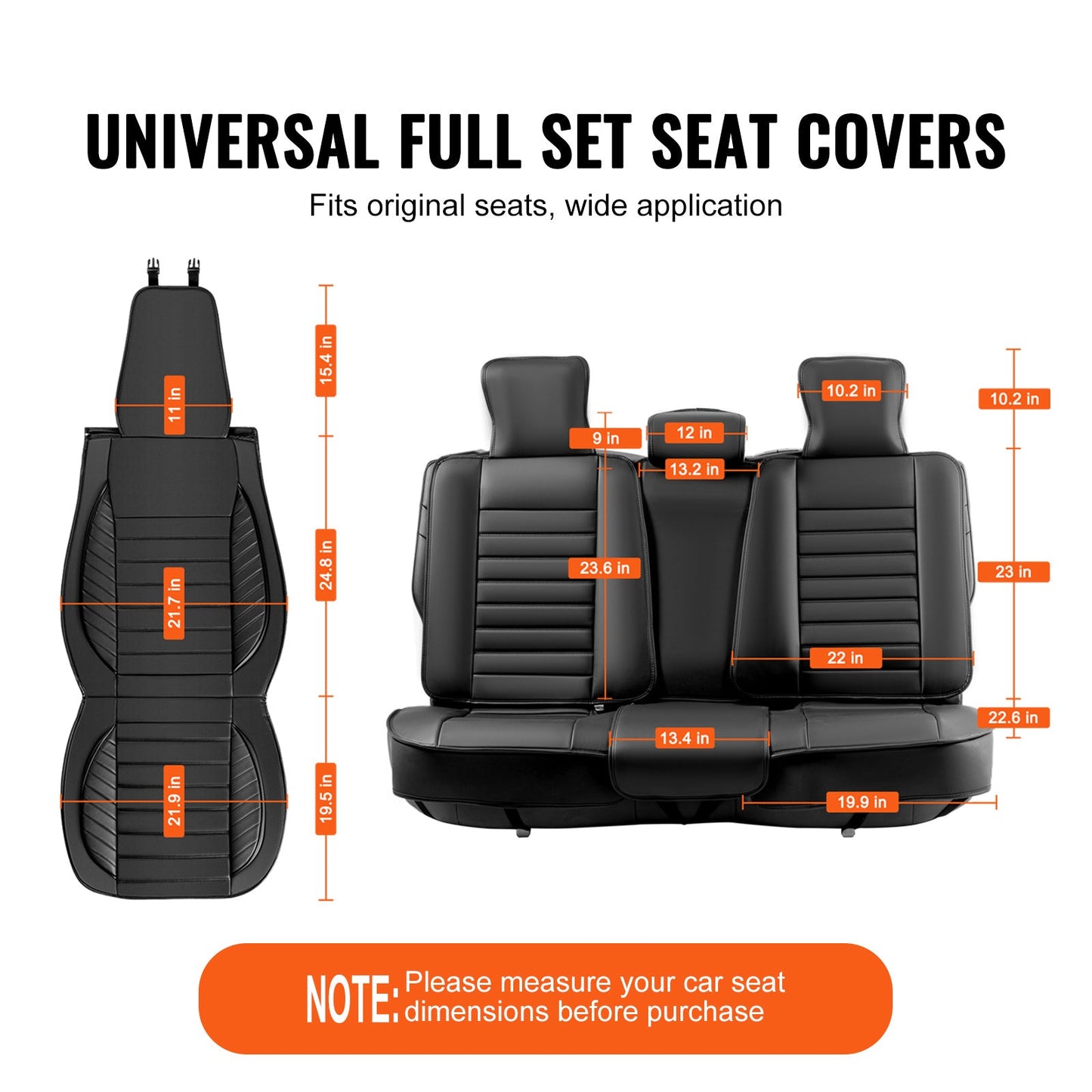 Autostoelhoes – Stoelhoes – Autostoelhoezens – Stoelhoezens – Autostoelbeveiliging – Universele Pasvorm – Kunstleer 9-delig – Airbag Compatibel