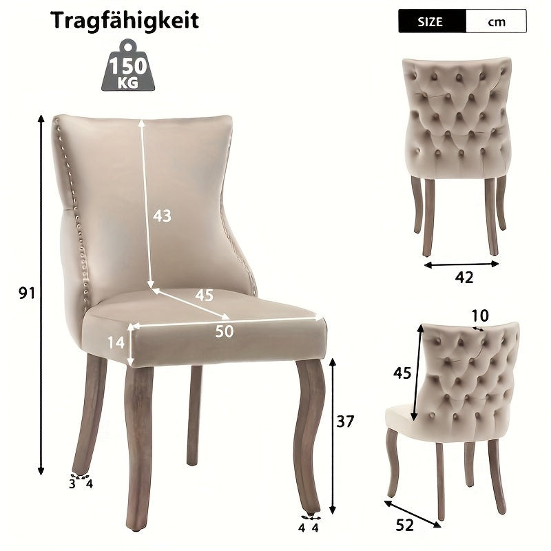Eetkamerstoel – Stoel – Dining Chair – Zitstoel – Zitting – Mustard Geel – Katoenen Vulling – Stevig Lichtgewicht Frame