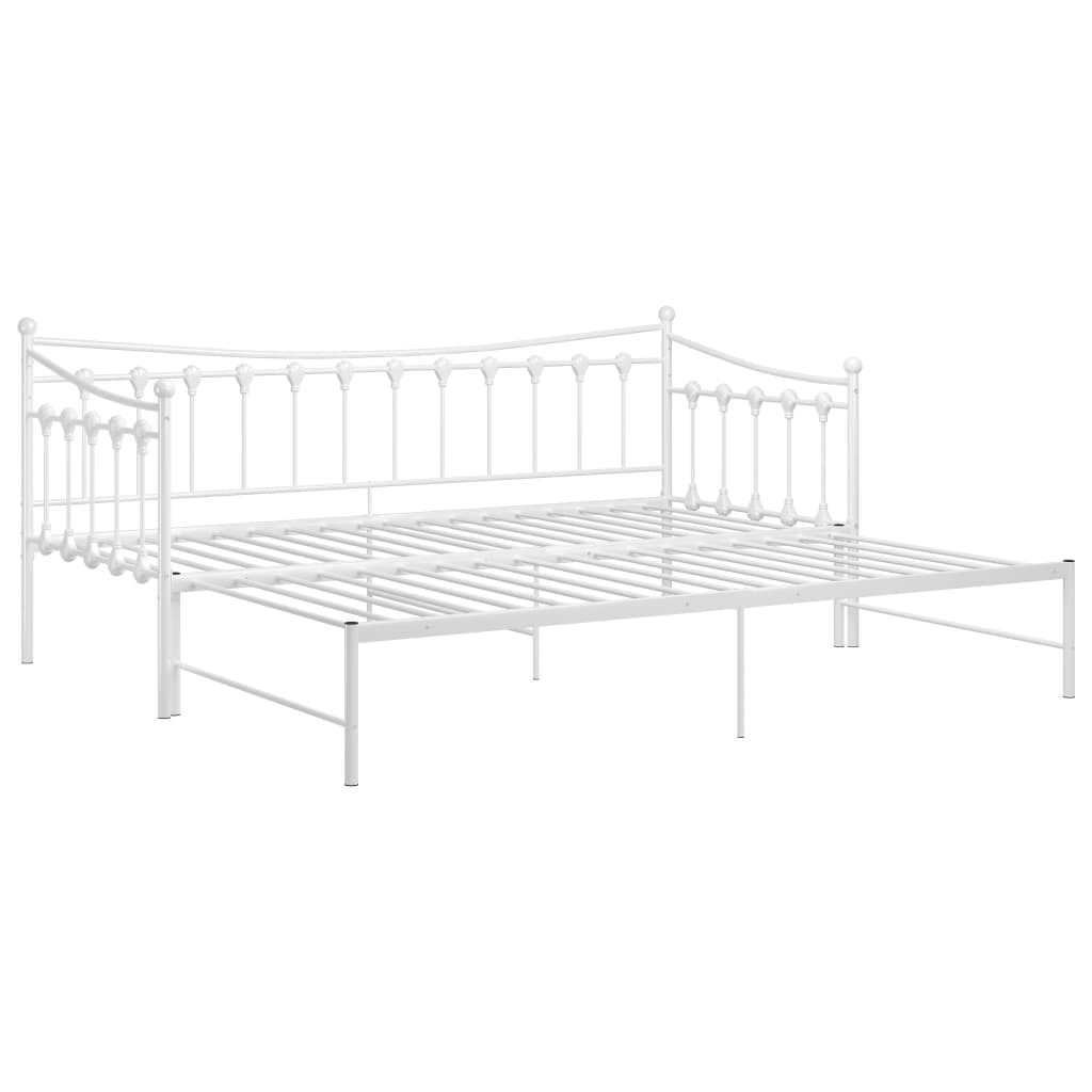 Bedbank – Slaapbank – Logeerbed – Sofa – 90x200 cm – Metalen Frame – Uittrekbaar Bed