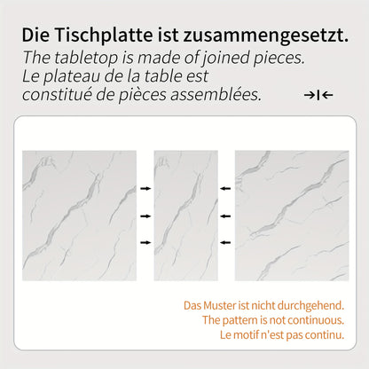 Uitschuifbare Eettafel – Uitklapbare Tafel – Verstelbare Eettafel – Ruimtebesparende Keukentafel – Metaal Houten Tafel – Zwart Wit – Hoogwaardig Hardhout – Stevig Metaal