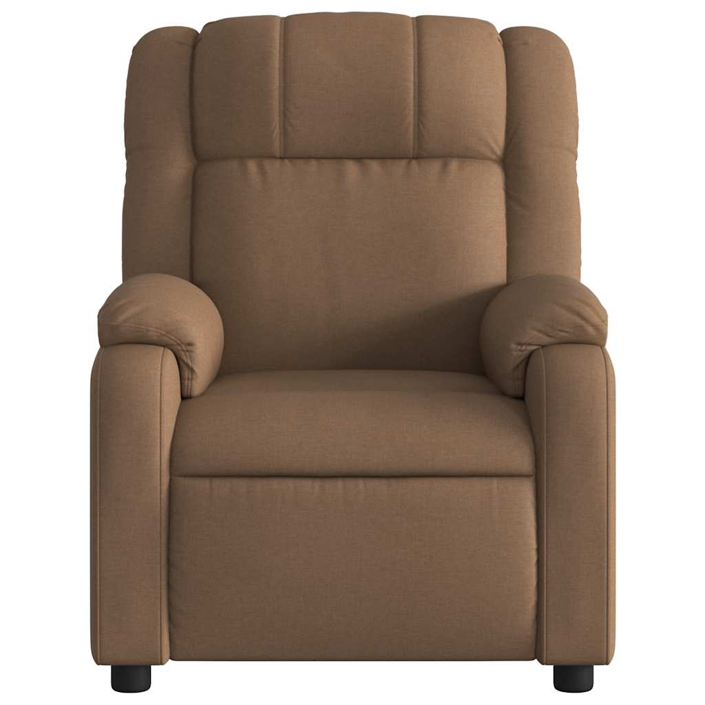 Massagestoel – Relaxstoel – Massagefauteuil – Elektrische Stoel – Loungestoel – Elektrisch Verstelbaar – 6 Massagepunten – Stoffen Bekleding – Warm Bruin