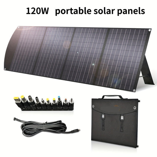 Draagbare Zonnepaneel – Opvouwbaar Zonnepaneel – Mobiel Zonnepaneel – Outdoor Zonnepaneel – 120W Vermogen – USB Quick Charge 3.0 Uitgangen