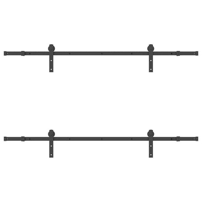 Schuifdeur Railsysteem – Schuifdeursysteem – Deurrails – Schuurdeur Rails – Kamerafscheider Rails – Houten Frame – 200 cm Lengte – Compleet Met Rollers – Eenvoudige Installatie