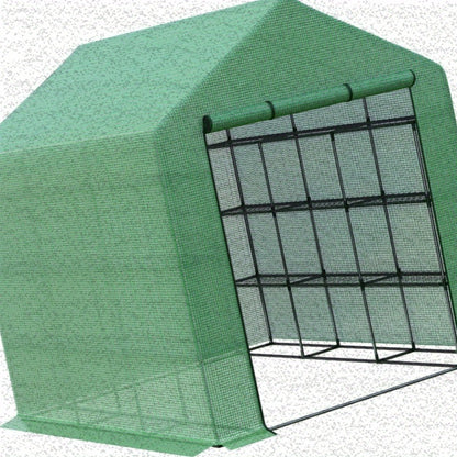 Kas – Tuinkas – Serre – Kweekkas – Plantaardekkas – Stevig Stalen Frame – 8 Schappen Met Ventilatie
