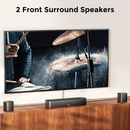 7.1 Kanaals Surround Sound Set – Home Theater Systeem – Soundbar – Dolby Atmos Speaker – Draadloos Surround Systeem – Draadloze Speakers – HD-eARC Aansluiting – App Bediening