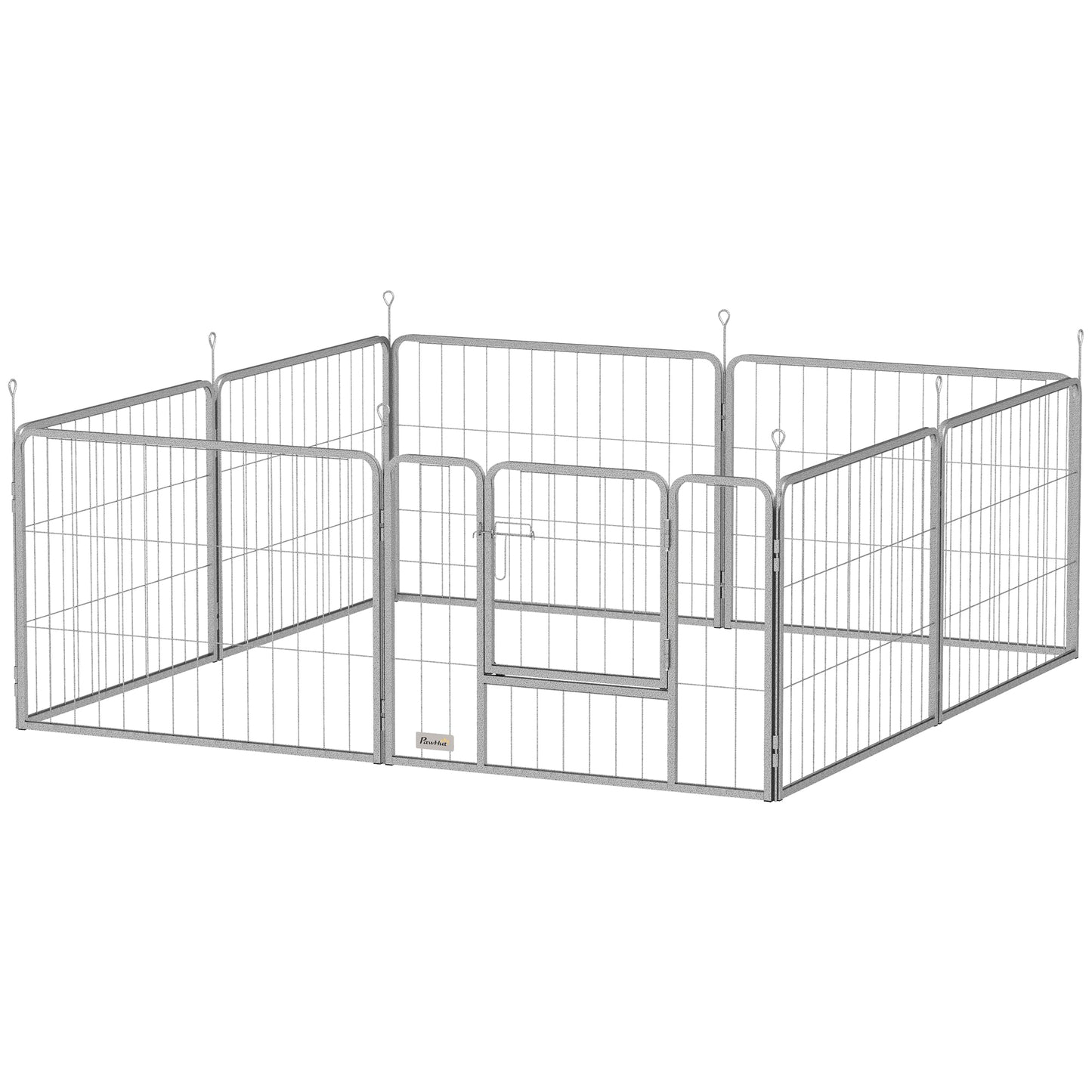 Dierenomheining – Hondenren – Huisdierenren – Speelren – Binnen- en Buitengebruik – Roestvrij Staal – Verstelbare Opstelling – Zilvere Variant