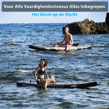 Inflatable Paddleboard – SUP Board – Opblaasbaar Board – Stand Up Paddle – SUP Surfboard – Lichtgewicht PVC – Antislip Deklaag – Compleet Met Peddel en Pomp – 320x81x15 cm – Draagtas Inclusief