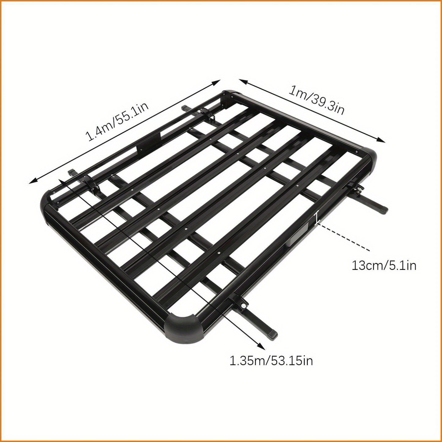 Dakkofferdrager – Dakdrager – Dakraildrager – Autodakdrager – Bagagedrager – Verstelbaar 100-135 cm – Maximaal 150 kg Draagvermogen – Aluminium & IJzer