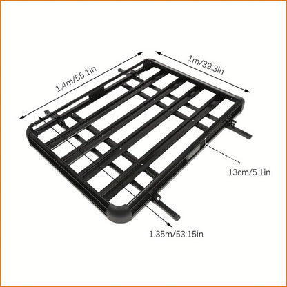 Dakkofferdrager – Dakdrager – Dakraildrager – Autodakdrager – Bagagedrager – Verstelbaar 100-135 cm – Maximaal 150 kg Draagvermogen – Aluminium & IJzer