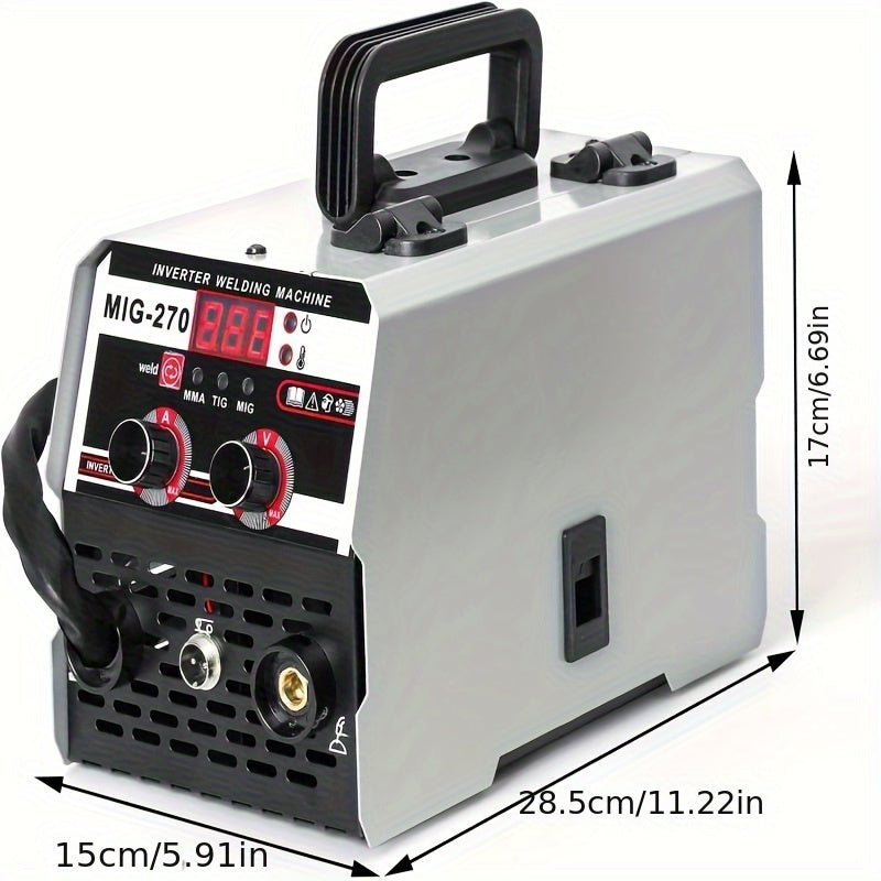3-in-1 Lasmachine – MIG Lasser – TIG Lasser – ARC Lasser – Inverter Lasmachine – Gasloos Lassen – 140A Vermogen – Compact Draagbaar Aluminium