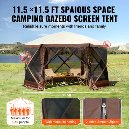 Partytent – Paviljoen – Pop-up Tent – Feesttent – Tuinentent – 350x350 cm – 300D Oxford Polyester – UV-Bescherming UPF 50+