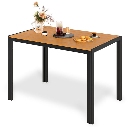 Buitentafel – Tuinmeubel – Balkon Tafel – Terrastafel – Picknicktafel – Weerbestendig WPC Blad – Lichtgewicht Aluminium Frame