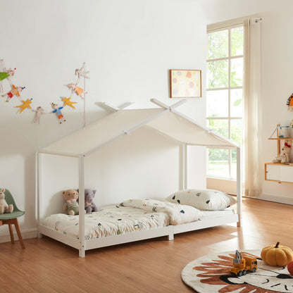 Kinderbed – Huisbed – Peuterbed – Juniorbed – Bedhuisje – Massief Dennenhout – Matras 90x200 cm