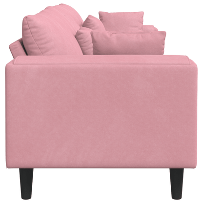 Velvet Bank – Fluwelen Sofa – Zitbank – Loungebank – Slaapbank – Zacht Fluweel – Stevig Houten Frame – Turquoise Zonder Ottoman