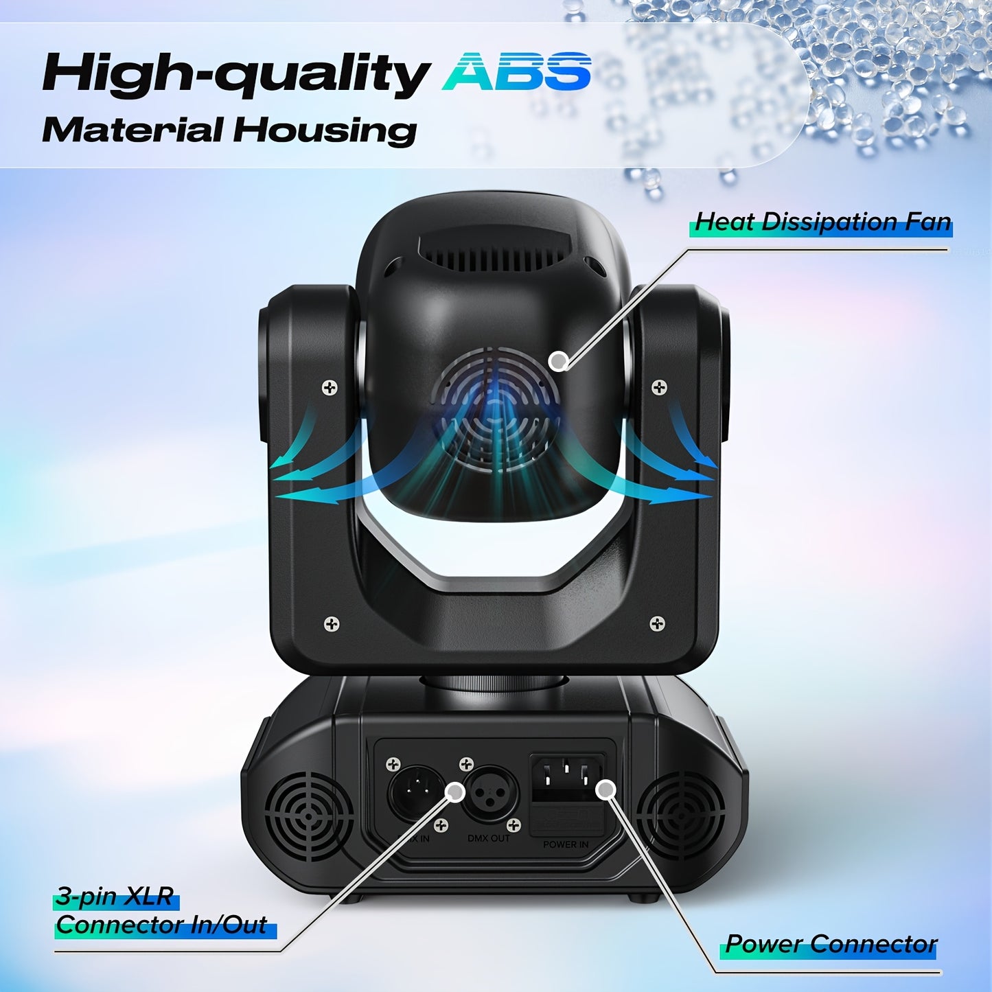 150W LED Beam Moving Head Lamp – DJ Verlichting – Disco Licht – Stage Spot – Party Lamp – 4 Stuks – 540° Rotatie – RGBW 5050 LED’s