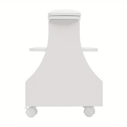 Pedicurekruk – Voetbadkruk – Pedicurestoel – Salonkruk – Spa Kruk – Robuuste Constructie – Breed Zittingoppervlak – Gemakkelijk Schoon Te Maken – Wit Modern Design