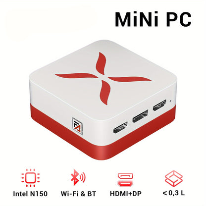 Mini PC – Compact Computer – Desktop Pc – Kleine Pc – Mediacenter – 12 GB DDR4 RAM – 512 GB SSD – Dual Gigabit Ethernet – Stille Energiezuinige Pc
