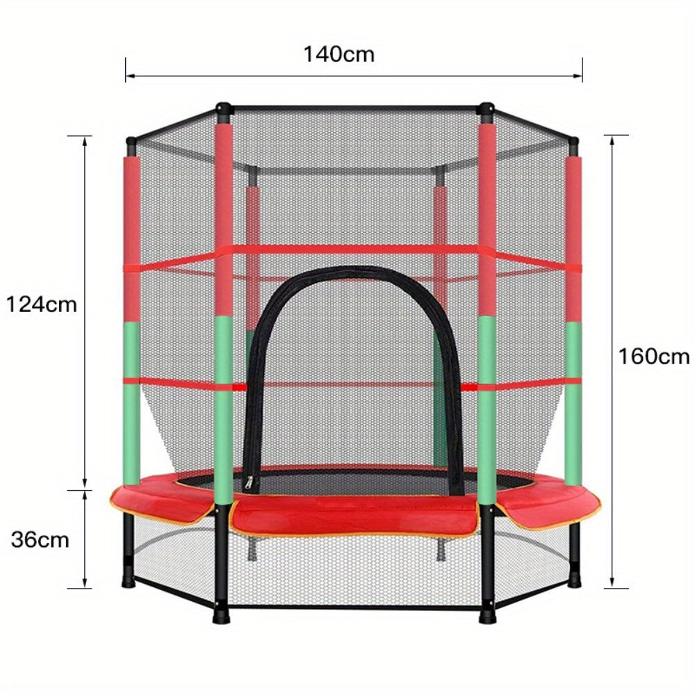Trampoline – Fitness Trampoline – Outdoor Trampoline – Springmat – Buitentrampoline – Ø 140 cm – Veilig Anti-Knel Ontwerp – Stevig en Duurzaam