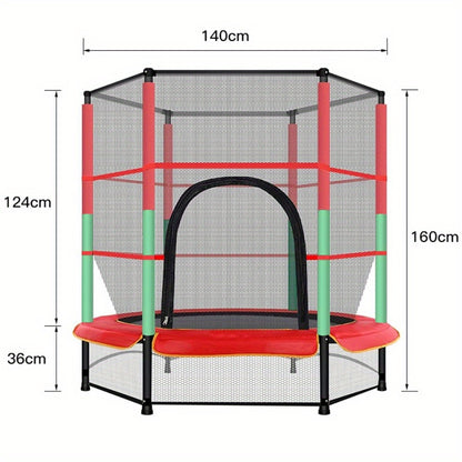 Trampoline – Fitness Trampoline – Outdoor Trampoline – Springmat – Buitentrampoline – Ø 140 cm – Veilig Anti-Knel Ontwerp – Stevig en Duurzaam
