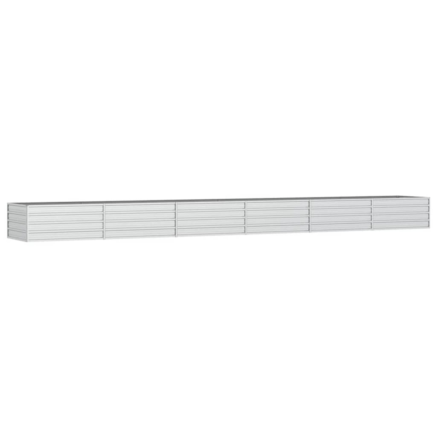 Verhoogd Plantenbed – Moestuinbak – Kruidenbak – Bloembak – Tuinbak – Verzinkt Staal – Weerbestendig – 600x80x45 cm – Comfortabel Rechtop Tuinieren