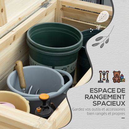 Houten Tuinbox – Opbergbox – Tuinkist – Buitenkist – Tuinberging – 155 Liter Inhoud – Gegalvaniseerd Metalen Deksel