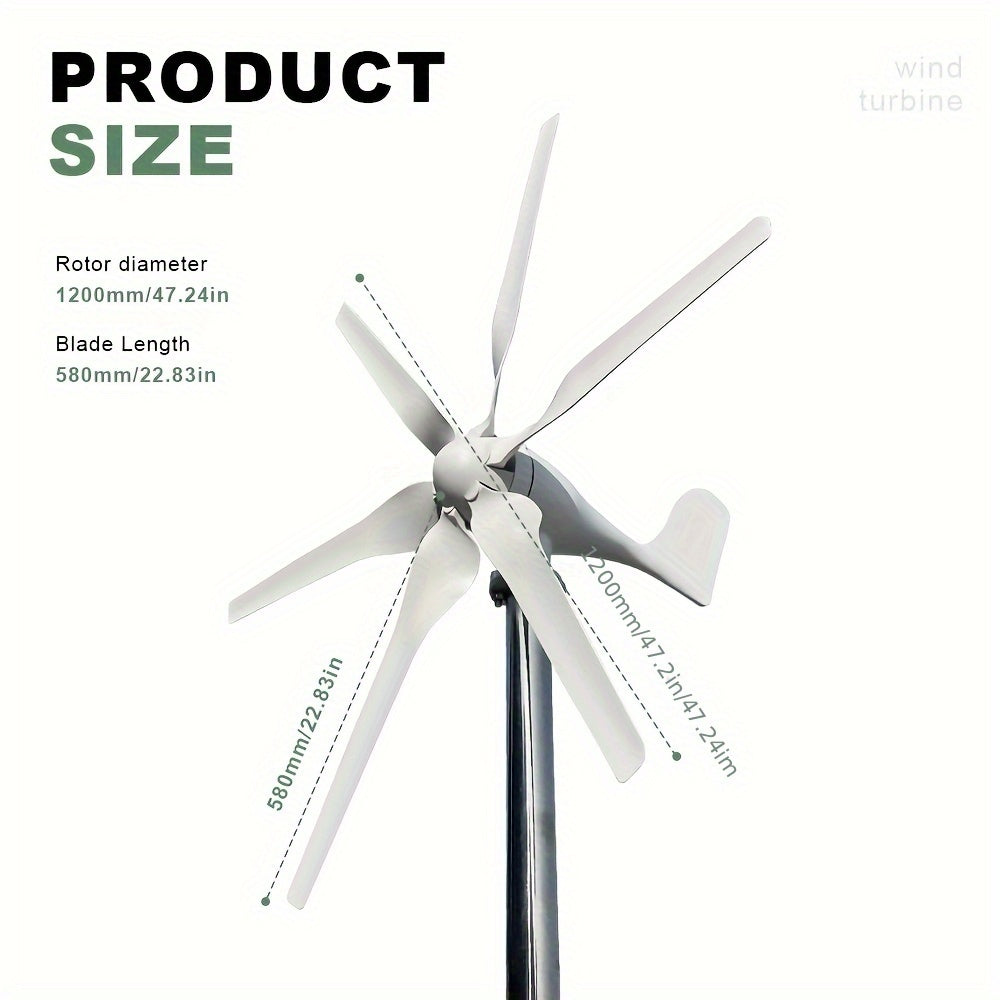 Windmolen – Windturbine – Windgenerator – Windenergie – Windspinner – 1000W Vermogen – MPPT Controller Inclusief