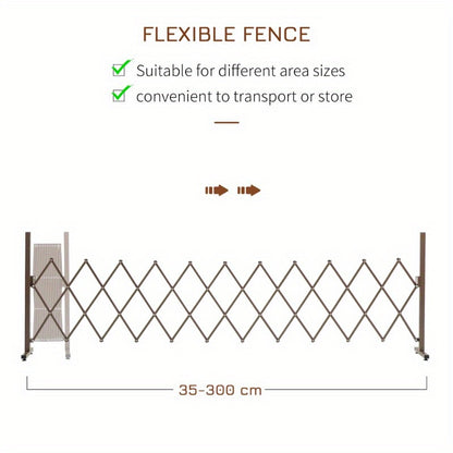 Verstelbare Hekkenbarrière – Tuinafscheiding – Veiligheidshek – Uitbreidbaar Hek – Balkonhek – Aluminium Frame – Verstelbare Breedte 35-300 cm – Hoogte 103,5 cm