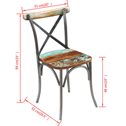 Eetkamerstoel – Stoel – Kuipstoel – Meubel – Woonkamerstoel – Massief Mangohout – Zwart Stalen Frame – Handgemaakt – Duurzaam