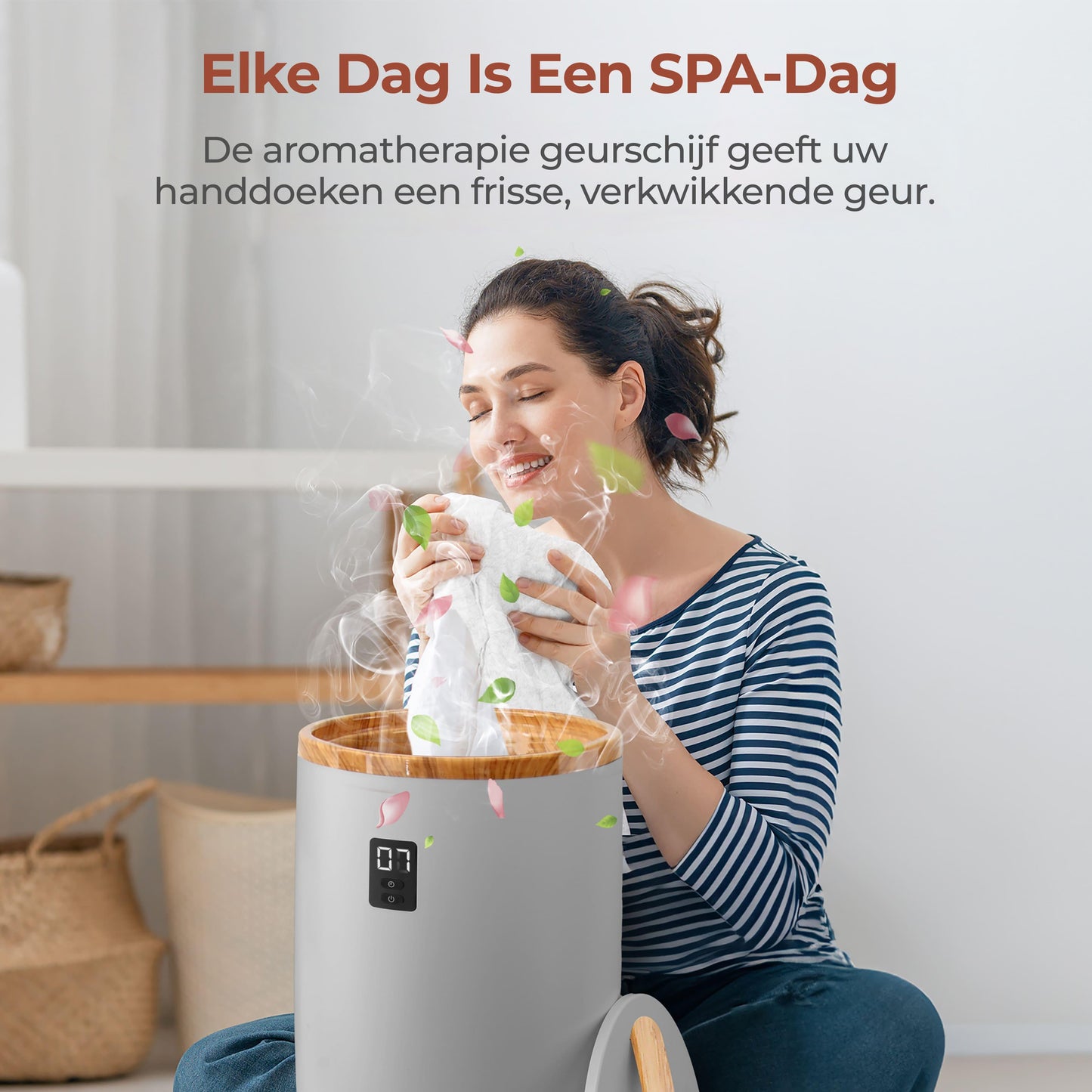 Handdoekverwarmer – Handdoekwarmer – Handdoekstomer – Towel Warmer – Towel Heater – Elektrisch – Geurhouder – Automatische Uitschakeling – Compact 30,5x30,5x54,6 cm