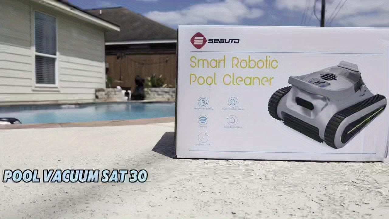 Automatische Zwembadrobot – Zwembadreiniger – Zwembadafzuiger – Pool Cleaner – Robotstofzuiger – Dubbele Borstels – 180 Minuten Werkduur – IPX8 Waterdicht – Universeel Voltage 100-240V – Voor Boven- en Ingravingzwembaden Tot 200 m² – Space Gray