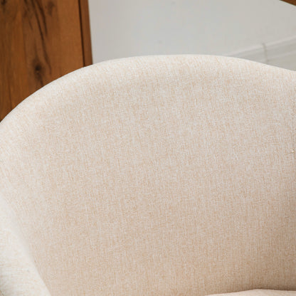 Eetkamerstoel – Stoel – Kuipstoel – Zithoekstoel – Barkruk – Scandinavisch Design – Houten Poten Met Antislip – Max 150 Kg Belastbaar – Beige Stoffering