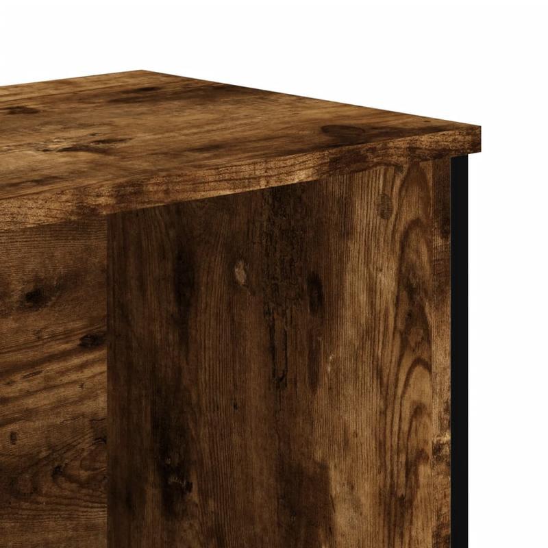 Bookshelf 80X31X137.5 Cm Made of Treated Wood in Smoked Oak Color. Vertical Shelves, Sturdy And Durable, Attractive, Ample Storage Space, Smooth Surface, Moisture-Resistant, Warp-Resistant, And Split-Resistant, Suitable for O