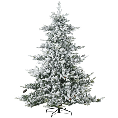 Kunstkerstboom – Nepspar – Decoratieve Kerstboom – Winterboom – Sneeuwdecoratie – 1,80 Meter Hoog – Realistische Takken Met Dennenappels