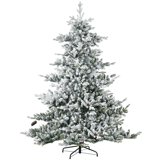 Kunstkerstboom – Nepspar – Decoratieve Kerstboom – Winterboom – Sneeuwdecoratie – 1,80 Meter Hoog – Realistische Takken Met Dennenappels