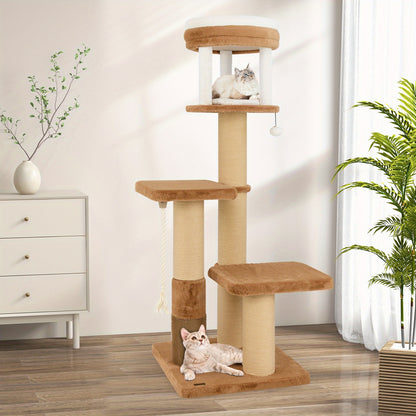 Kattenboom – Kattenmeubel – Klimmeubel – Krabpaal – Kattenkrabmeubel – Uitneembaar Kattenbed – Sisal Krabpaal – Speelbal – Stevige Bouw