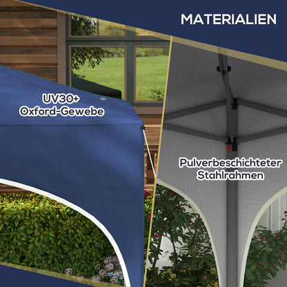 Partytent – Tent – Luifel – Overkapping – Prieel – Verstelbare Hoogte – Stevig Metalen Frame – 2,95x2,95x2,55m – Weerbestendig Met Draagtas
