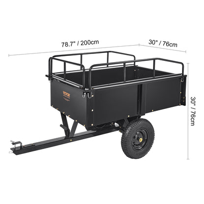 Tuinkar – Aanhangwagen – Tuinwagen – Kar – Kiepwagen – 15 Kubieke Voet – Laadvermogen 340 kg – Pneumatische Banden