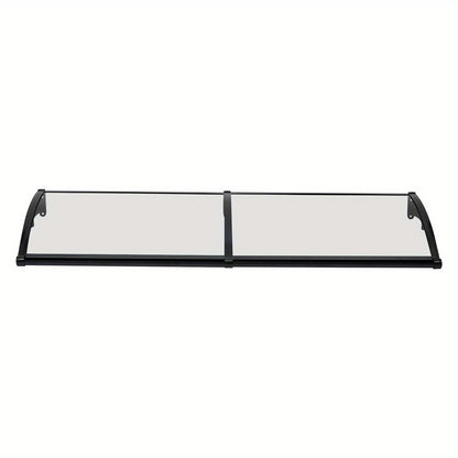 Overkapping – Terrasoverkapping – Paviljoen – Pergola – Veranda – Transparant Boogvormig Dak – Aluminium Zwart Frame – Ingebouwde Goten – Stevig & Weerbestendig
