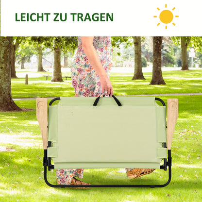 Camping Chair 2-seater Foldable Portable Garden Chair Director'S Chair Folding Chair With Cup Holder For Outdoor Picnics Hiking Maximum Load 160 Kg Light Green 114 X 67 X 80 Cm