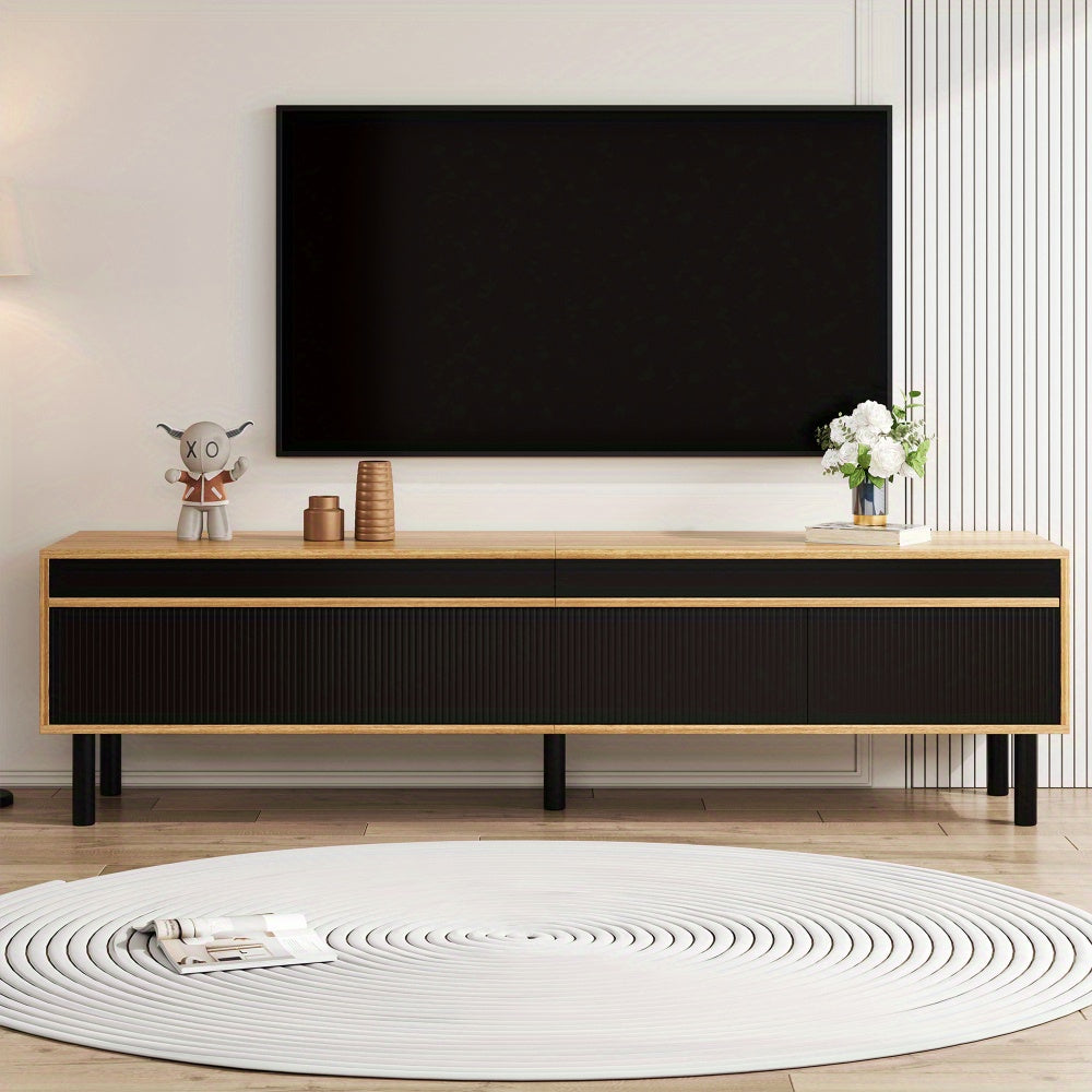 TV-kast – TV-meubel – TV-dressoir – Mediameubel – Driekleurenkast – Natuurlijk Hout – 170 cm Breed – Duurzame Houtnerf Afwerking