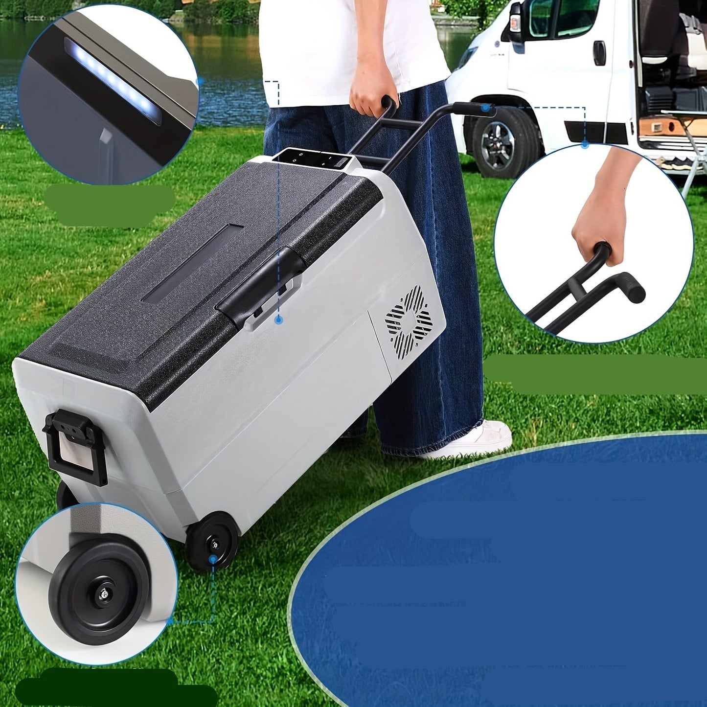 Draagbare Koelkast – Compressor Koelbox – Mobiele Koelbox – Mini Koelkast – Outdoor Koelkast – 32 Liter – Koelen Tot -20°C