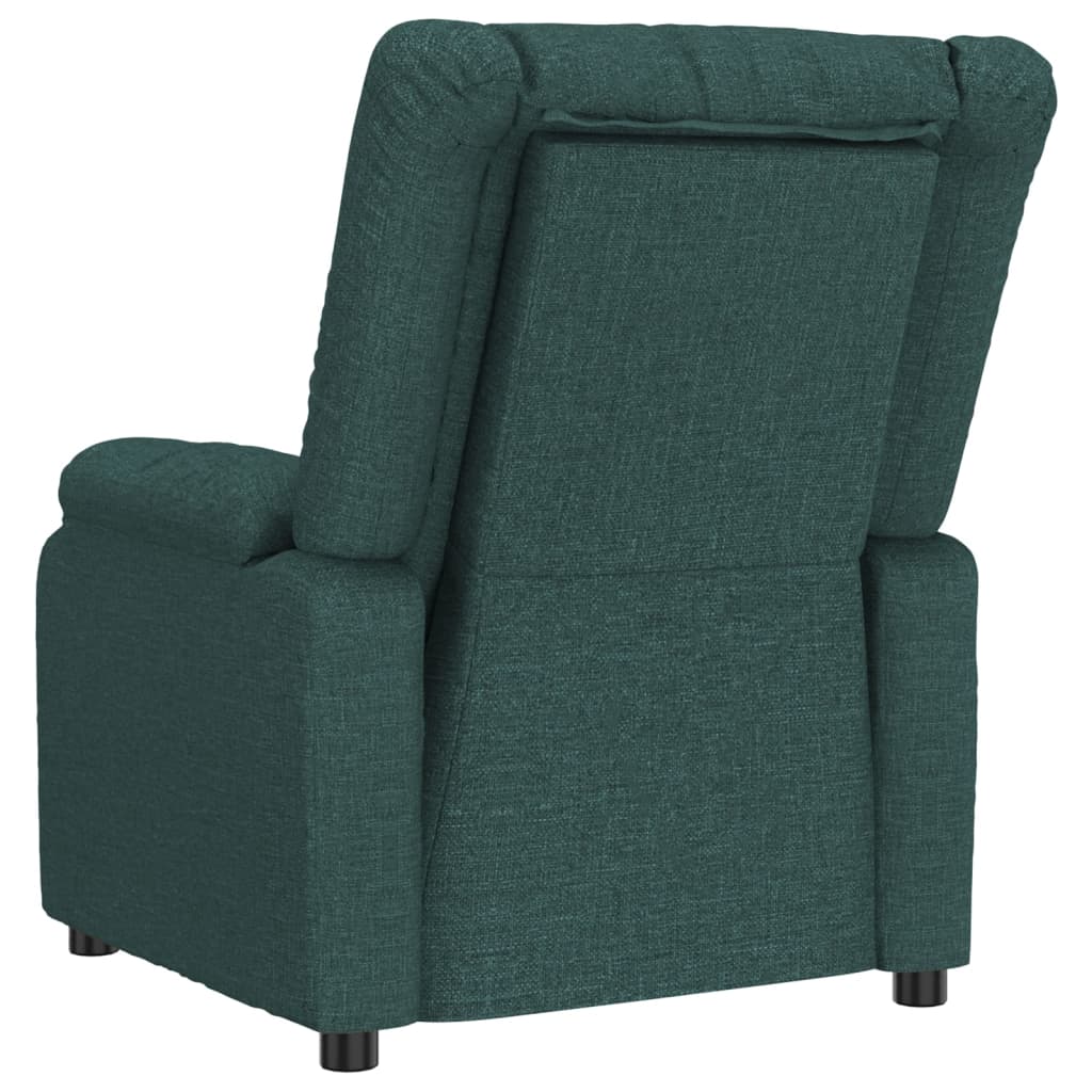 Verstelbare Fauteuil – Relaxstoel – Lounge Stoel – Leunstoel – Zithoek Stoel – Donkergroen – 3-standen Verstelbare Rugleuning en Voetsteun – Ademend en Onderhoudsvriendelijk Stofmateriaal