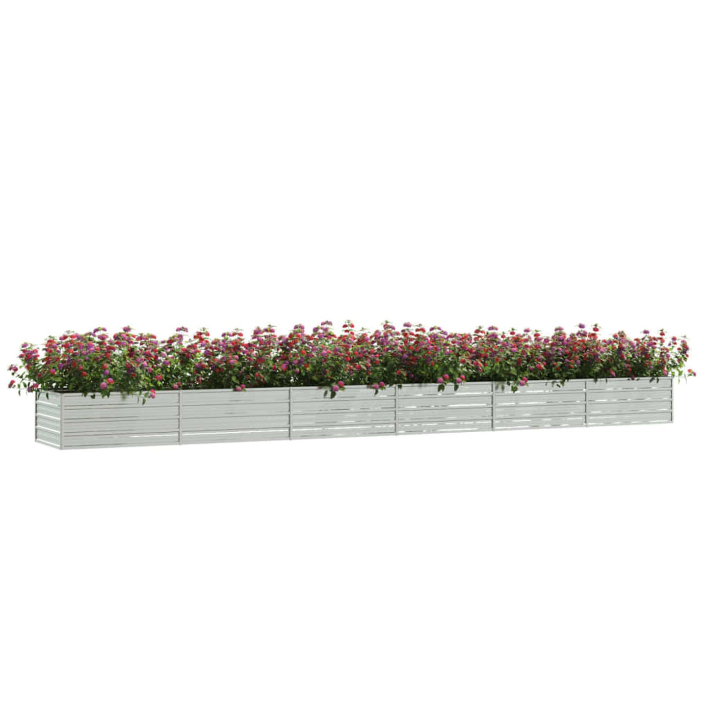 Verhoogd Plantenbed – Moestuinbak – Kruidenbak – Bloembak – Tuinbak – Verzinkt Staal – Weerbestendig – 600x80x45 cm – Comfortabel Rechtop Tuinieren