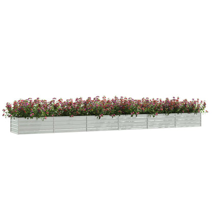 Verhoogd Plantenbed – Moestuinbak – Kruidenbak – Bloembak – Tuinbak – Verzinkt Staal – Weerbestendig – 600x80x45 cm – Comfortabel Rechtop Tuinieren