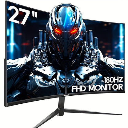 27 Inch Curved Monitor – Gaming Monitor – PC Monitor – Computerscherm – Beeldscherm – Full HD 1920x1080 – 180Hz Verversingssnelheid – Eye Care Technologie – FreeSync – VESA-compatibel